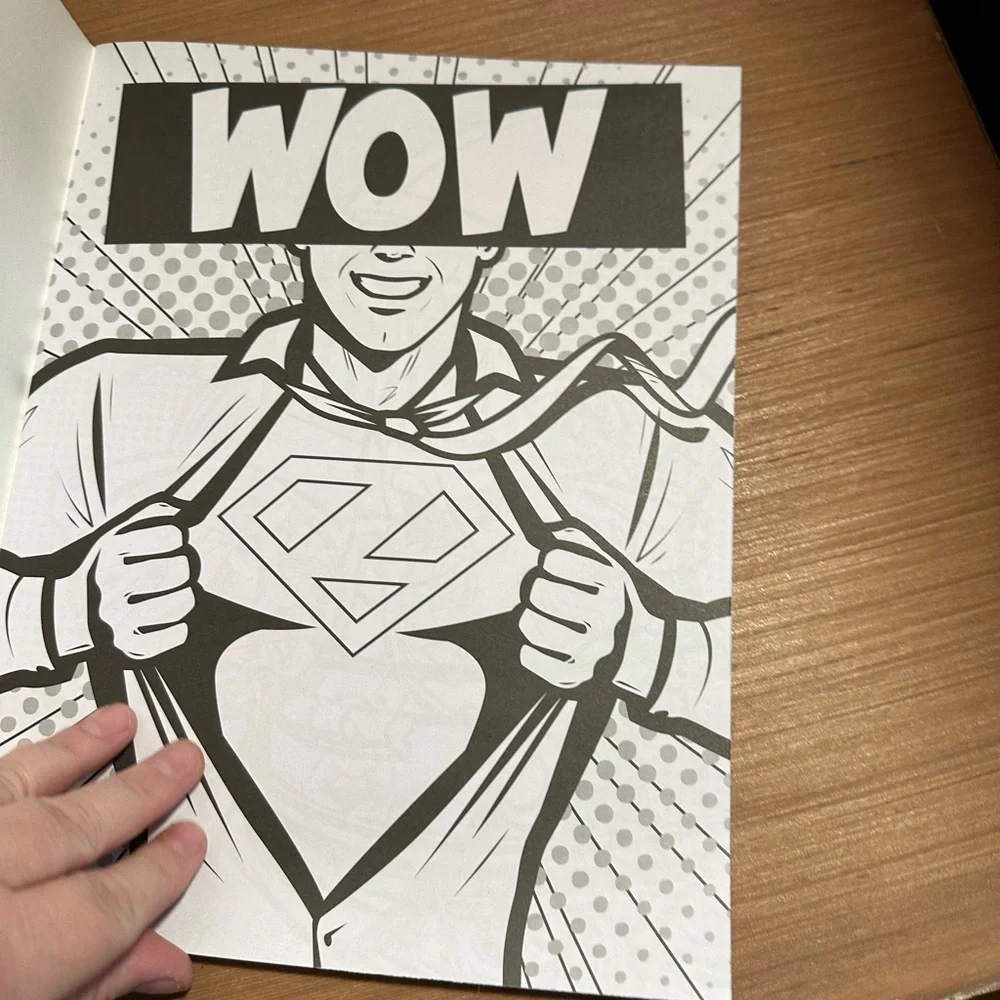 Pop Art Fantastic Coloring Book Adult Pop Art Comic Style Unused
